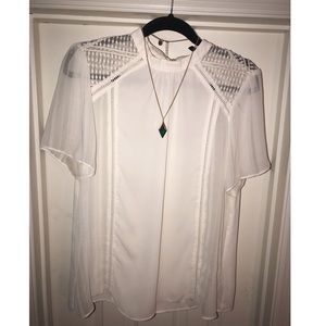 Express High Neck Sheer Blouse